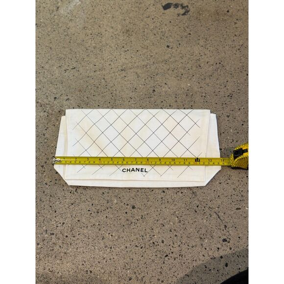 Chanel White Dust Bag – 14x7 – Authentic Cotton Logo Storage Pouch - Picture 5 of 10